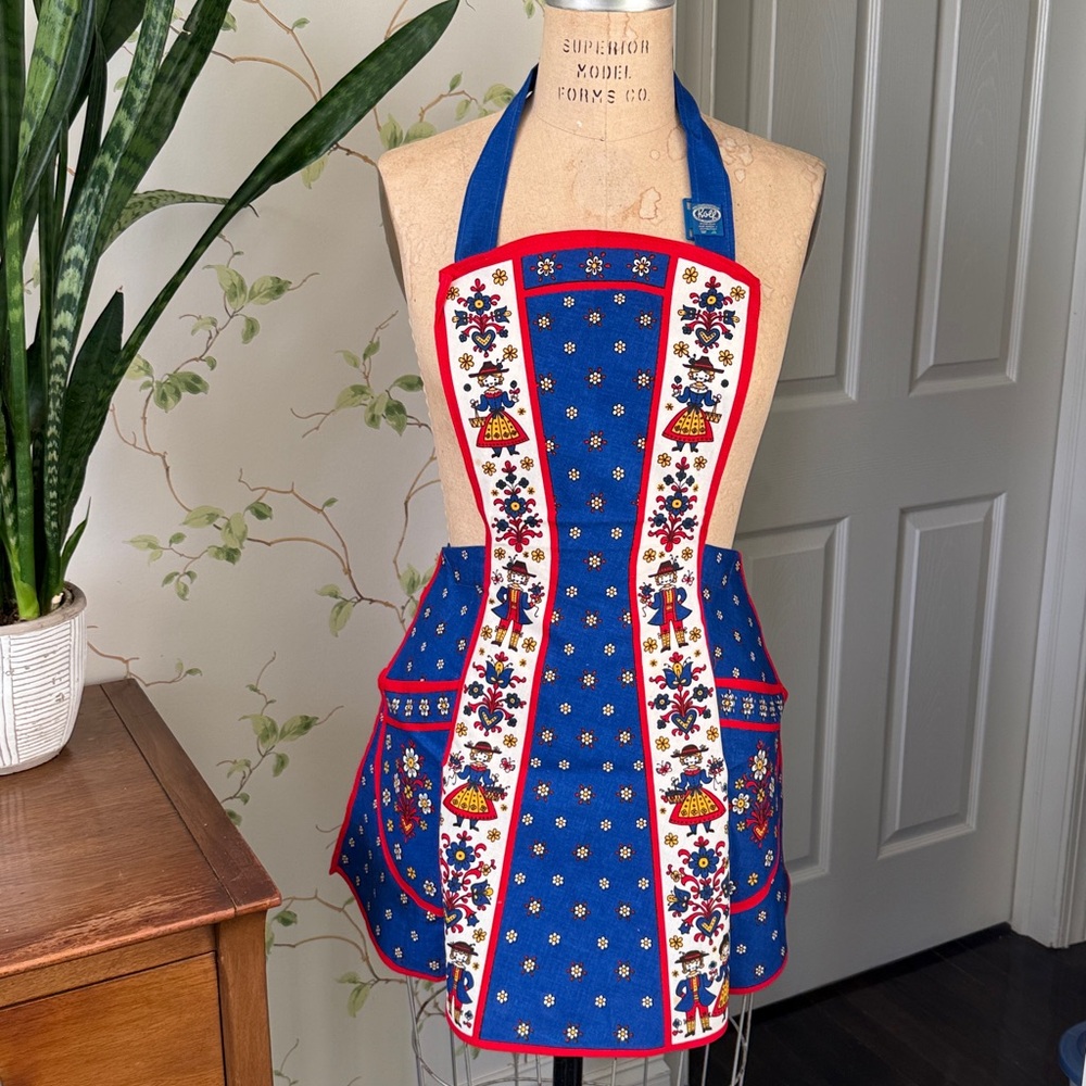 Vintage Austrian Kolf Folk Art Dutch Bib Apron - NEW
